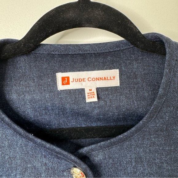 Jude Connally hope Denim Blue Jacket with Gold Accents medium - Picture 3 of 9